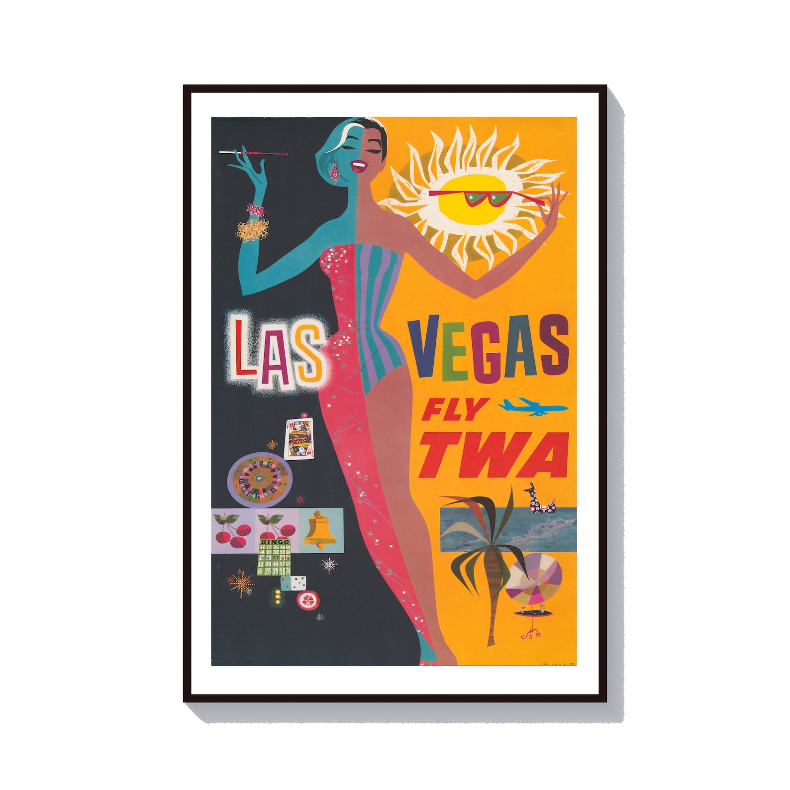 Las Vegas Poster Vintage Las Vegas Las Vegas Print Casino - Etsy