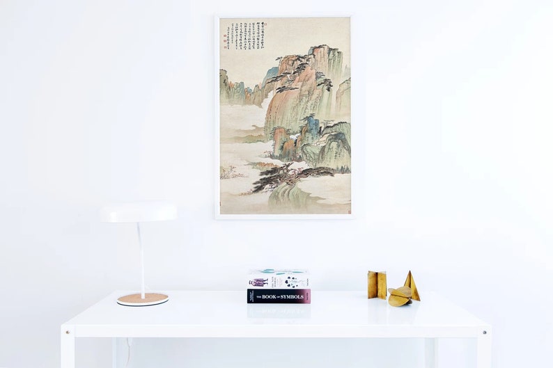 china art chinese painting asian decor home wall art decor gift japan print minimalist vintage antique mountain