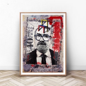 Abstract Art Exhibition Poster: Mid-Century Modern Paris Print