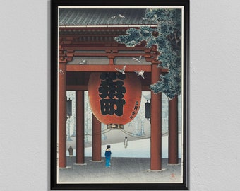 Japanese Woodblock Print: Antique Japan Home Decor Art