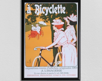 Art Deco Bicycle Poster: Vintage Cycling Art Print