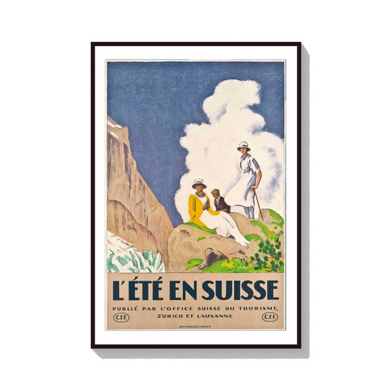Affiche de Road trip en Suisse | Poster Suisse Fait Main