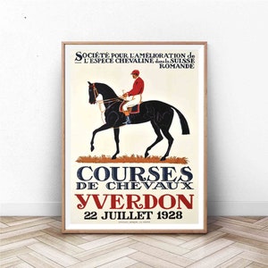 Poster di corse di cavalli / Poster derby / Arte del cavallo / Regalo amante del cavallo / poster di corse di cavalli vintage