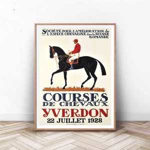 Horse Racing Poster | Derby Poster | Horse Art | Horse Lover Gift|  vintage horse racing poster