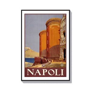 Italy Art, Italy Poster, Poster of Italy, Naples Poster, Italy Travel, Home Decor Print, Vintage Travel Poster, Retro Travel Print