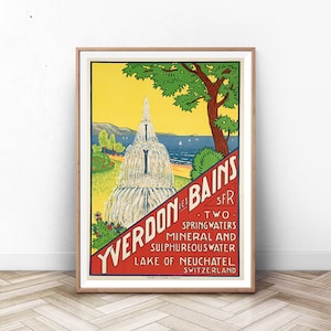 SWITZERLAND Cartel de viaje, Arte de la pared de París, impresión de arte suizo, impresión de Francia, cartel de Italia, cartel de la montaña, vintage viaje, arte de la pared de verano