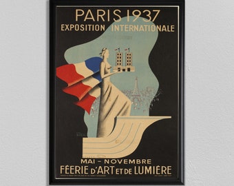 Póster vintage de la exposición de París: Impresión artística de Francia