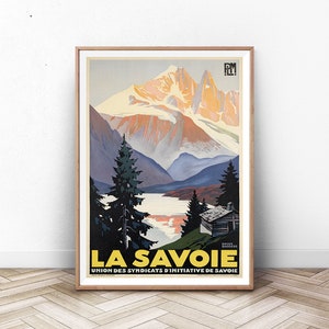 SAVOIE POSTER: Mont Blanc Poster, French Art, Skiing Print, Mont Blanc Print, Mountaineering, Ski Poster, Paris Print, Wall Art, France Art