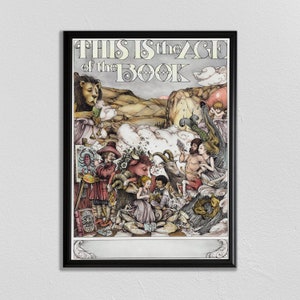 Carteles de libros, arte del libro, cartel de la cita literaria, impresión de la cita del libro, arte del aula, cartel de la cita de lectura, cita inspiradora, impresión de la literatura imagen 1