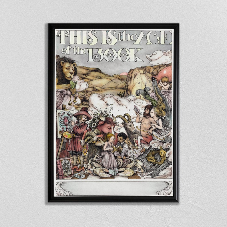 Carteles de libros, arte del libro, cartel de la cita literaria, impresión de la cita del libro, arte del aula, cartel de la cita de lectura, cita inspiradora, impresión de la literatura imagen 1