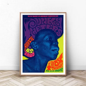 FUNKY psychedelische Poster, Hippie-Kunstwerk, Konzert-Plakat, Band-Plakat, psychedelische Kunstdruck, trippy Posterdruck, Cannabis-Kunstwerk
