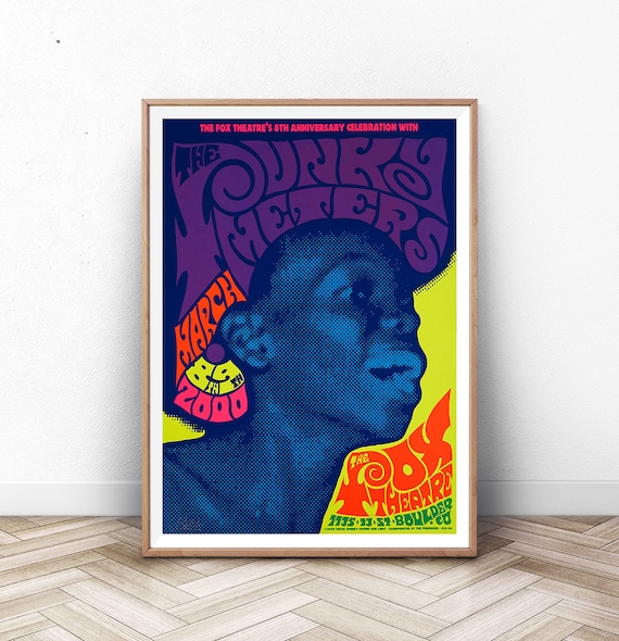 Funky Psychedelic Concert Poster: Trippy Hippie Art Print - Etsy