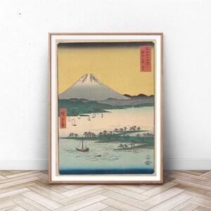 Japanese Art | Japanese Vintage Woodblock Print | ukiyo-e art | Japan Wall Art | Home Decor | Giclee | Mount Fuji Sunset