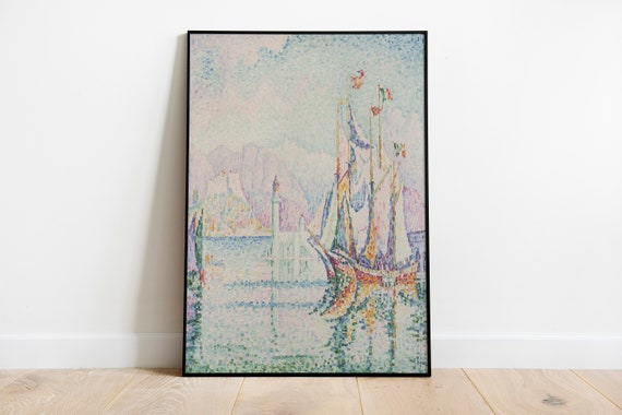 ポール・シニャックの版画：アンティーブ、新印象派の海景画 - Etsy 日本