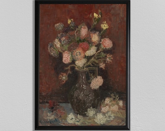 Jarrón con gladiolos de Van Gogh: pintura floral impresionista