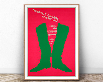 Art Exhibition Poster: Nouvelle Gravure Americaine, Paris Wall Art