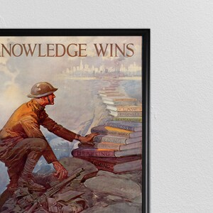 Cartel del libro, cartel de la cita, impresión de la literatura, impresión de cartel vintage, impresión de lectura, cita imprimible, cartel de propaganda de guerra, cita literaria imagen 2