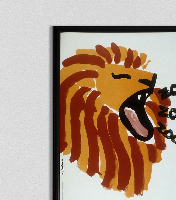 ヴィンテージライオン動物園ポスター：アフリカのサーカスアート