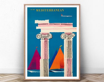 GREECE POSTER PRINT: Greece Poster, Greece Art, Santorini Poster, Greece Photo Picture, Athens Artwork, Greece Print, Beach Art, Ocean