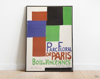 Paris Museum Exhibition Poster: Vintage Floral Wall Art