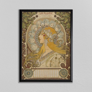 Alphonse Mucha, Art Nouveau, Impressão Art Nouveau, Poster Art Nouveau, Arte de Parede, Documentos Decorativos, Vintage Art Nouveau, Affiche