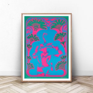 psychedelic poster, hippy art work, hippy art, concert poster, band poster, psychedelic art print, trippy poster print,  art work