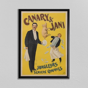 acrobat print, Circus Poster, Circus Decor, wall art, Vintage Circus Poster, home decor, Circus Poster Print