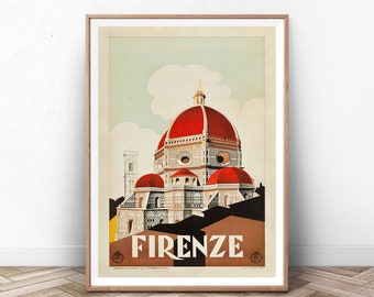 Florence Poster, Florence Art Print, Firenze Print Poster, Italy Poster, Italy Art, Travel Poster, Vintage Travel Poster, Home Decor