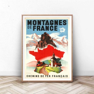 France Poster / France Wall Art / Paris Print / Vintage Wall Art / France Travel Poster