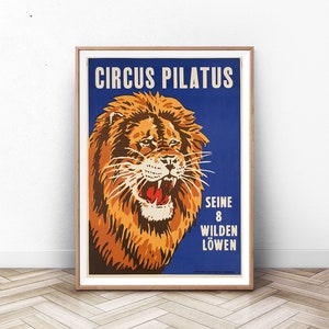 CIRCUS POSTER PRINT: Circus Poster, Vintage Circus Art, Circus Decor, Animal Poster, Nursery Art, Vintage Circus Poster, Retro Circus Art