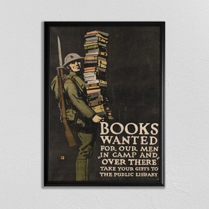 Poster di guerra - Arte della Prima Guerra Mondiale - Arte Stampa Vintage - Home Decor - Home Propaganda Poster - Insegnante Poster - Lettura Poster - Arte stampabile