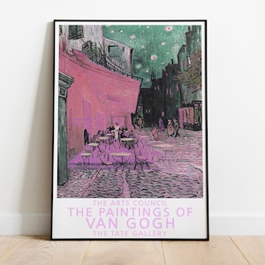 Vincent Van Gogh Print, Impressionist Art, Home Decor, Museum Poster, Cafe Terrace At Night