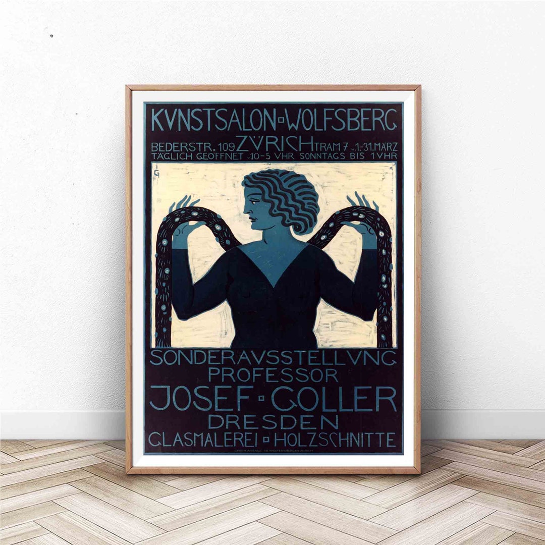 Exhibition Poster Museum Poster Vintage Poster a Vintage Art Museum Exhibition Poster for Swiss