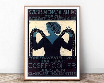 Vintage Swiss Art Exhibition Poster: Josef Goller