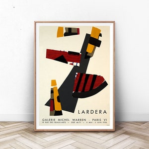 LARDERA Art Exhibition Poster, Modern Wall Art, Mid Century Modern Art Print, Museum Print, Paris Wall Art, Wall Art Prints, Paris Print
