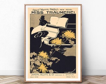 Vintage Paris Wandkunst, Jugendstil Posterdruck, Wohnkultur, Mädchen Zimmer, ätherisches Rohr