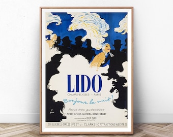 Vintage Mode Kunstdruck: Lido de Paris Poster