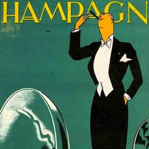 Cartel publicitario de champán vintage, arte vintage de la pared de París, impresión de champán Devaux, impresión de arte de bar de cócteles vintage, arte de pared retro imagen 6