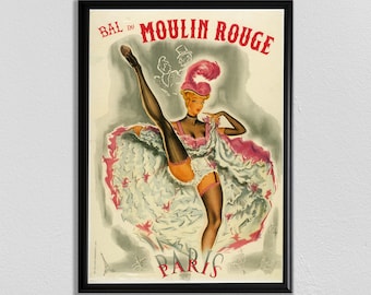 Paris Wall Art Vintage French Print Retro Theatre Poster Movie Poster Home Decor France