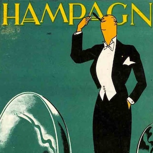 Cartel publicitario de champán vintage, arte vintage de la pared de París, impresión de champán Devaux, impresión de arte de bar de cócteles vintage, arte de pared retro imagen 4