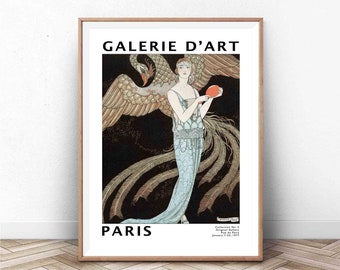 Póster de la exposición de arte de París: Impresión de moda francesa vintage