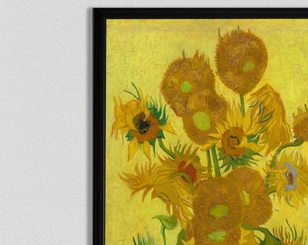 ゴッホのひまわりの版画：ヴィンテージの花のアート - Etsy 日本