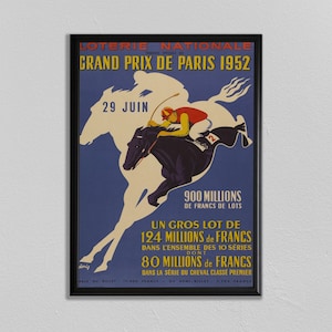 Horse Racing Poster, Horse Art, Horse Lover Gift, vintage horse racing poster, Horses,