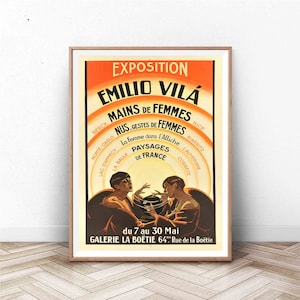 Exhibition Poster | Museum Poster | Vintage Poster | a vintage art museum exhibition poster for Spanish artwork