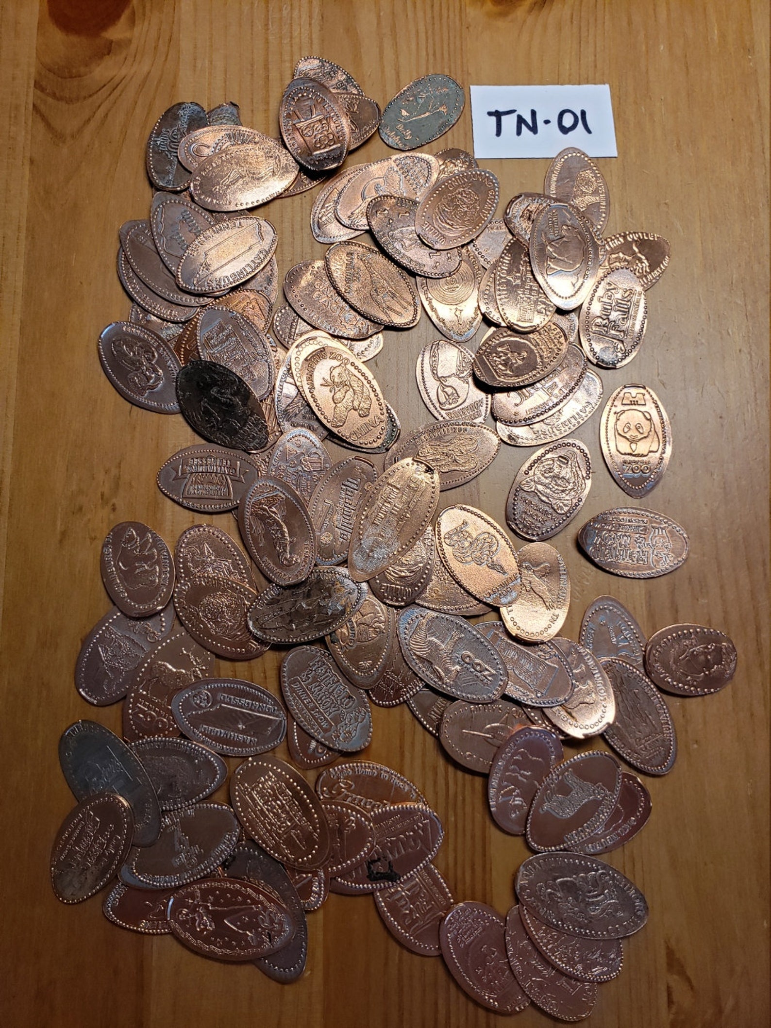 Elongated Pressed Penny Lot of 100 from Tennessee Etsy