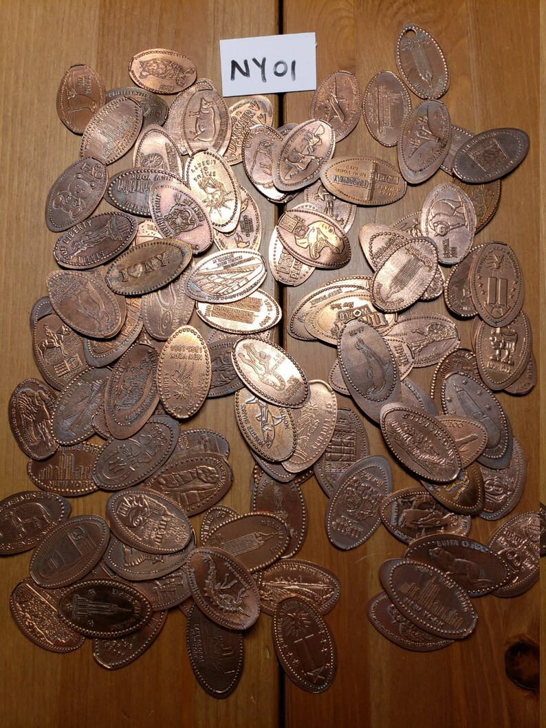 Elongated Pressed Penny Lot of 100 from New York Etsy
