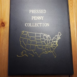 Huge Elongated / Pressed Penny Book Holds 144 coins