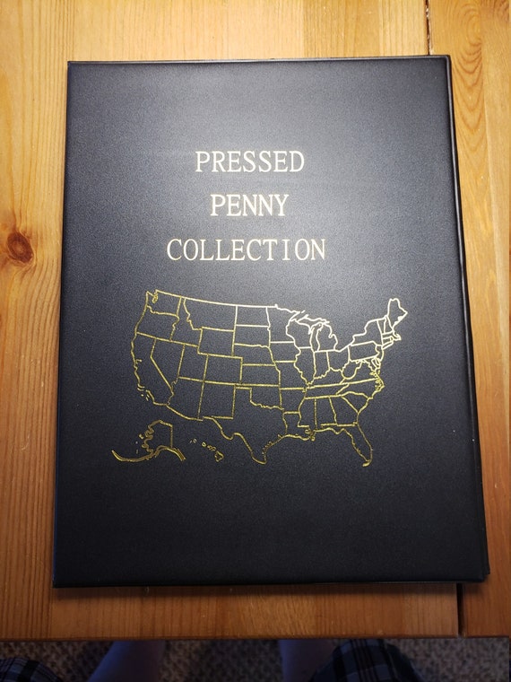 Huge Elongated / Pressed Penny Book Holds 144 Coins 