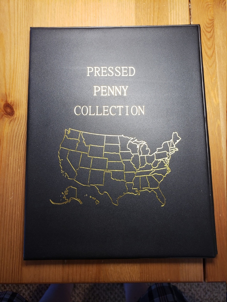 Elongated / Pressed Penny Book Holds 144 Pennies Nickels Etsy