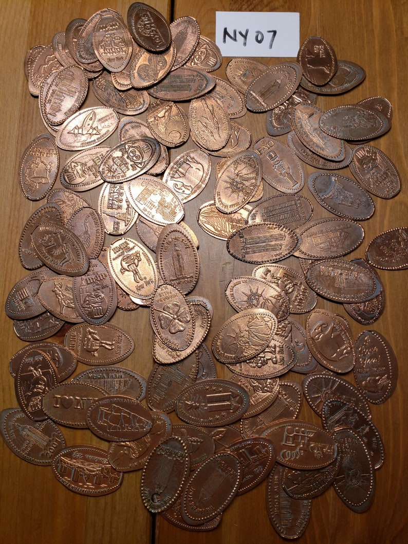 Elongated Pressed Penny Lot of 100 from New York Etsy